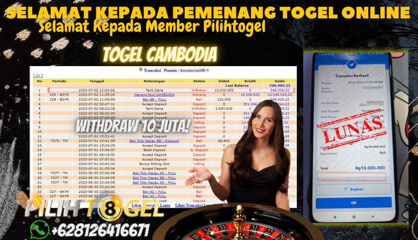 Bukti JP Togel Online Pilihtogel - Togel Cambodia