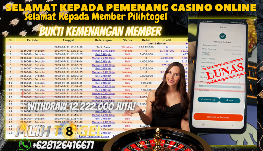 Bukti JP Casino Pilihtogel - Judi Roulette Online