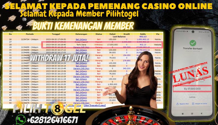Bukti JP Live Casino - 24D Spin