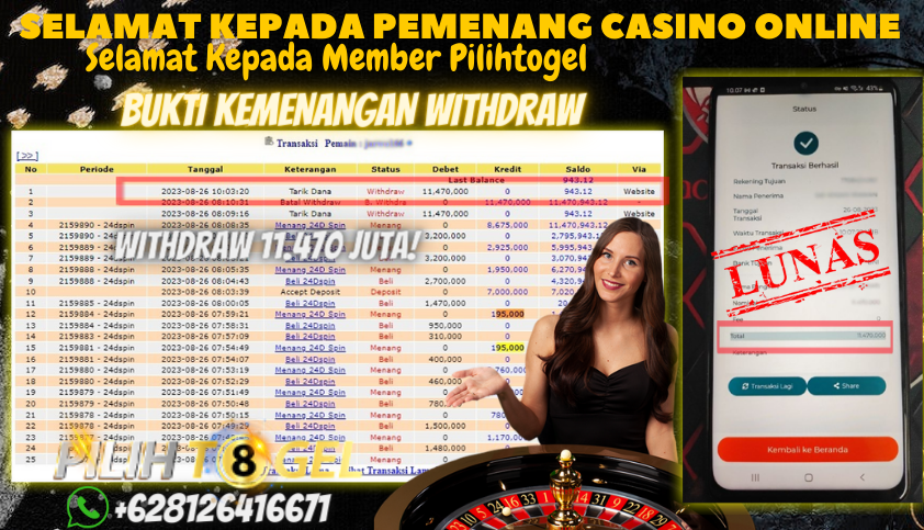 Bukti JP Live Casino - 24D Spin